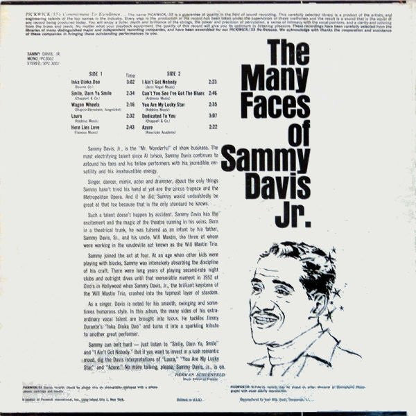 Sammy Davis Jr. : The Many Faces Of Sammy Davis, Jr. (LP, Comp)