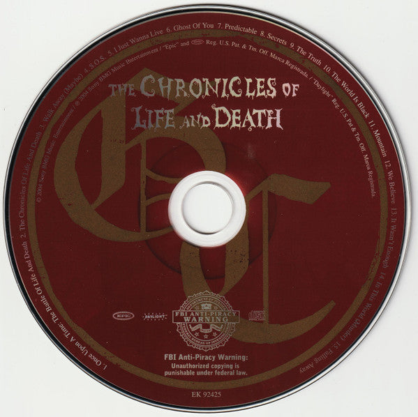 Good Charlotte : The Chronicles Of Life And Death (CD, Album, Lif)