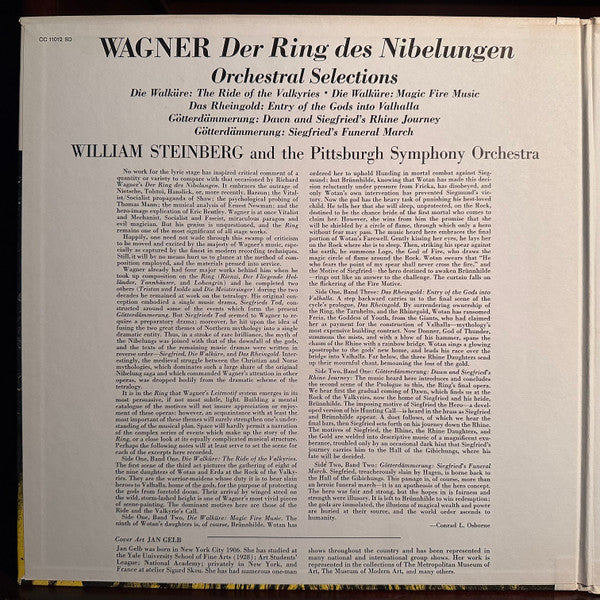 Richard Wagner, William Steinberg, The Pittsburgh Symphony Orchestra : Selections From Der Ring Des Nibelungen (LP, Album)