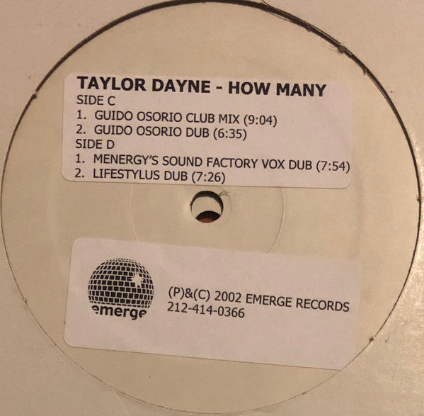 Taylor Dayne : How Many (2x12", W/Lbl)