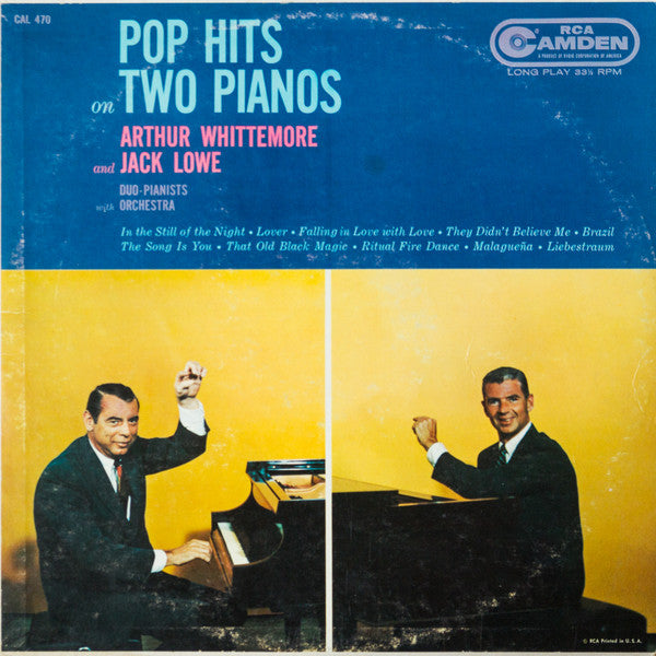 Arthur Whittemore, Jack Lowe : Pop Hits On Two Pianos (LP, Mono)