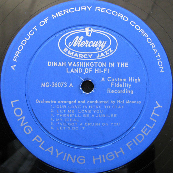 Dinah Washington : In The Land Of Hi-Fi (LP, Album, Mono, RE)