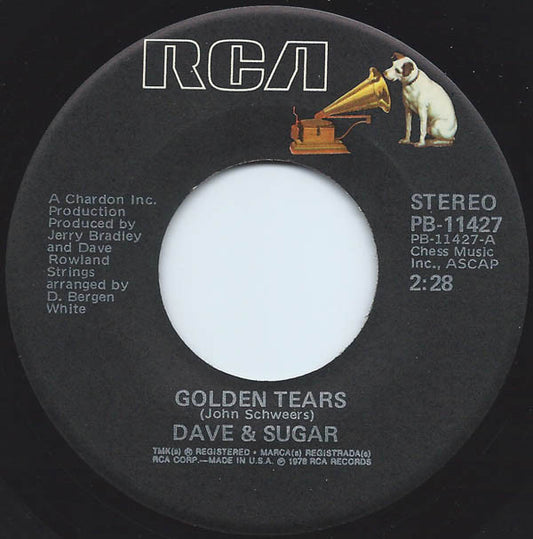 Dave And Sugar : Golden Tears (7", Single, Ind)