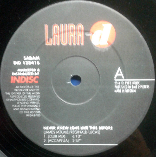 Laura D. : Never Knew Love Like This Before (12")