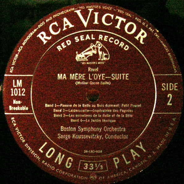 Maurice Ravel - Boston Symphony Orchestra, Serge Koussevitzky : Bolero / Mother Goose Suite (LP)