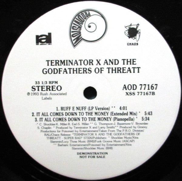 Terminator X & The Godfathers Of Threatt, Whodini : It All Comes Down To The Money (12", Promo)