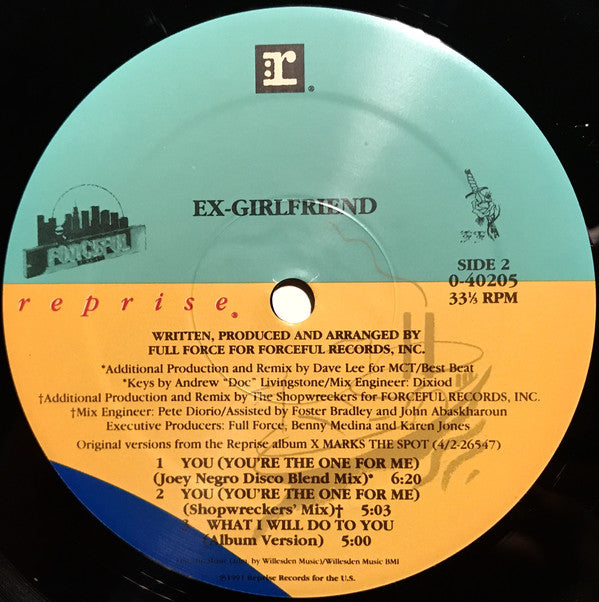 Ex-Girlfriend : You (You're The One For Me) (12", Maxi)