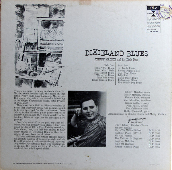 Johnny Maddox And His Dixie Boys : Dixieland Blues (LP)
