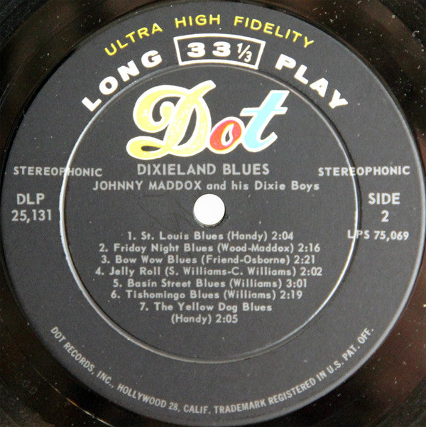 Johnny Maddox And His Dixie Boys : Dixieland Blues (LP)