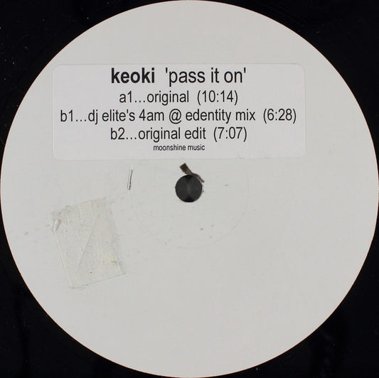 Keoki : Pass It On (12", Promo, W/Lbl, Sti)