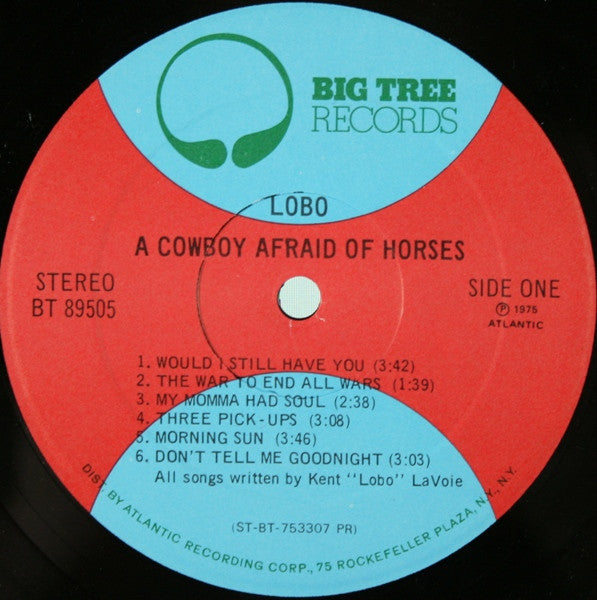 Lobo (3) : A Cowboy Afraid Of Horses (LP, Album)