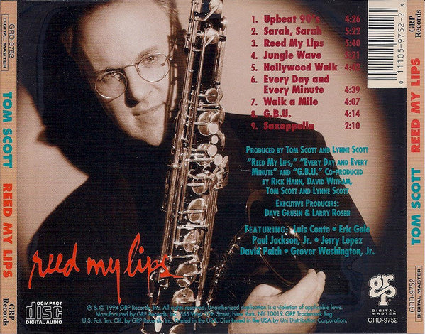 Tom Scott : Reed My Lips (CD, Album)