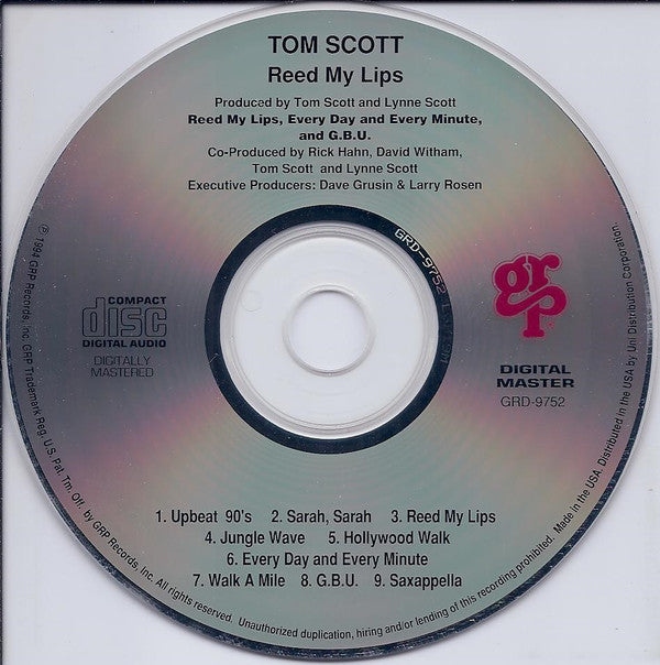 Tom Scott : Reed My Lips (CD, Album)