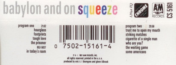 Squeeze (2) : Babylon And On (Cass, Album, CrO)