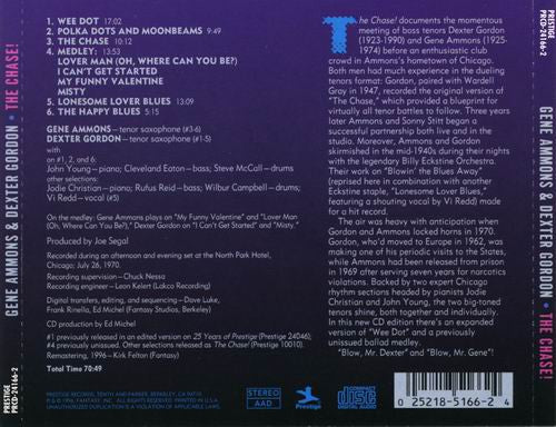 Gene Ammons & Dexter Gordon : The Chase! (CD, Album, RE, RM)