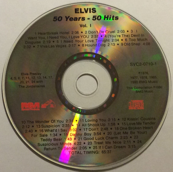 Elvis Presley : 50 Years - 50 Hits (2xCD, Comp, RE, Son)