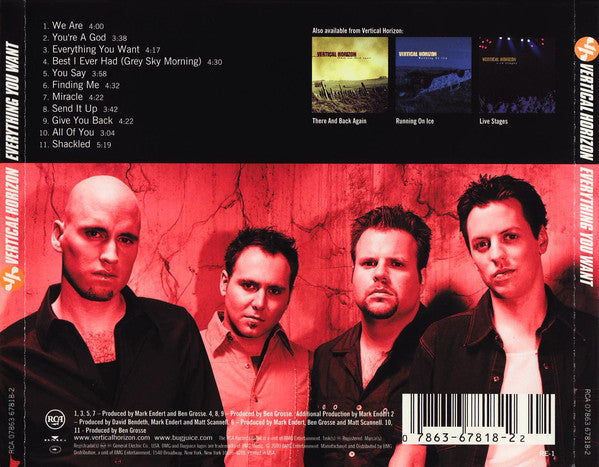 Vertical Horizon : Everything You Want (CD, Album)