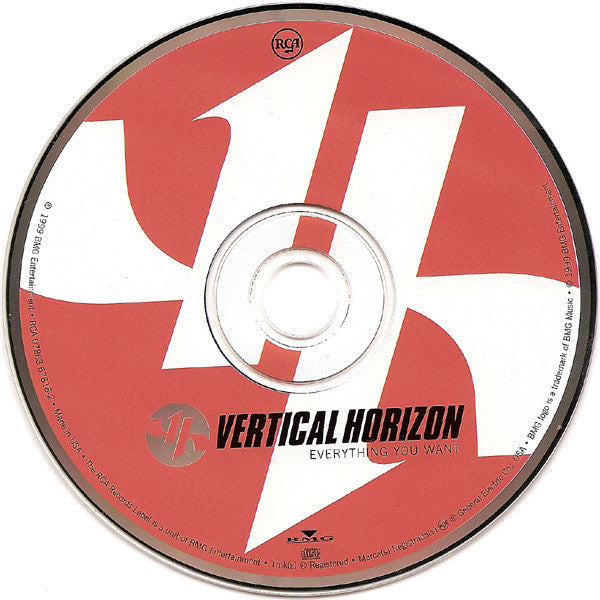 Vertical Horizon : Everything You Want (CD, Album)