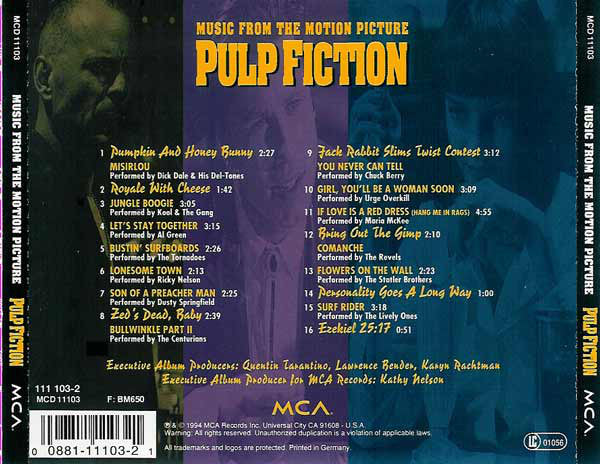 Various : Pulp Fiction (Music From The Motion Picture) (CD, Comp)