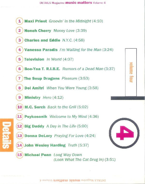 Various : Music Matters Volume 4 (CD, Comp, Promo)