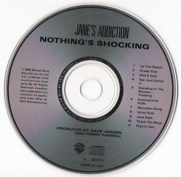 Jane's Addiction : Nothing's Shocking (CD, Album)