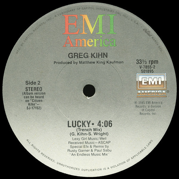 Greg Kihn : Lucky (12")