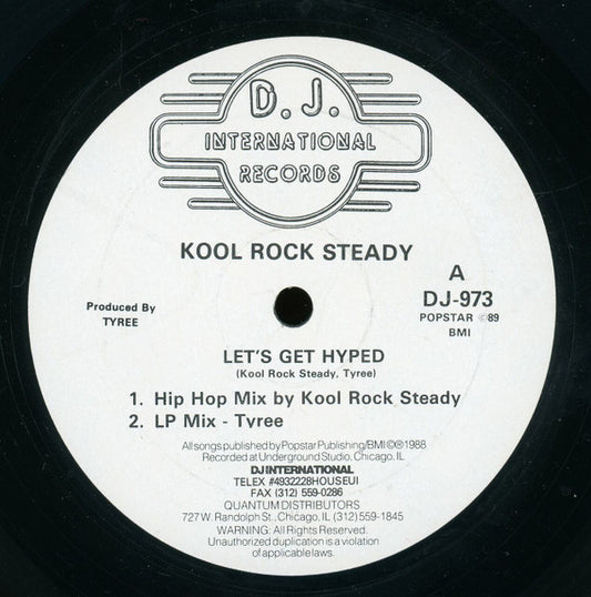 Kool Rock Steady : Let's Get Hyped (12")