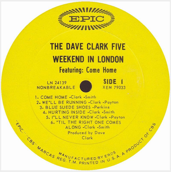 The Dave Clark Five : Weekend In London (LP, Album, Mono)