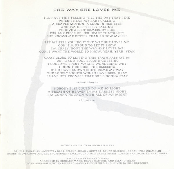 Richard Marx : Paid Vacation (CD, Album, Club)