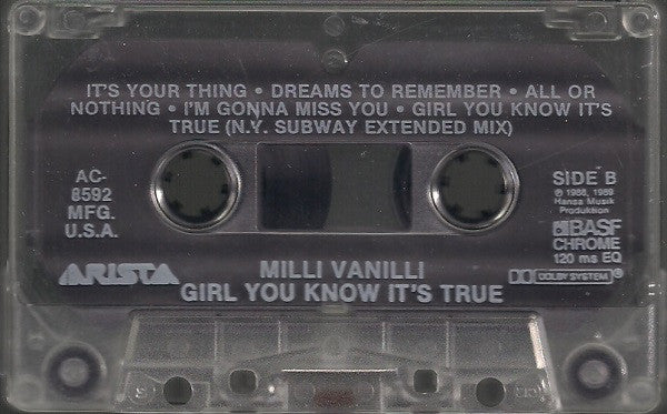 Milli Vanilli : Girl You Know It's True (Cass, Album, Dol)