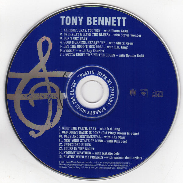 Tony Bennett : Playin' With My Friends: Bennett Sings The Blues (CD, Album)