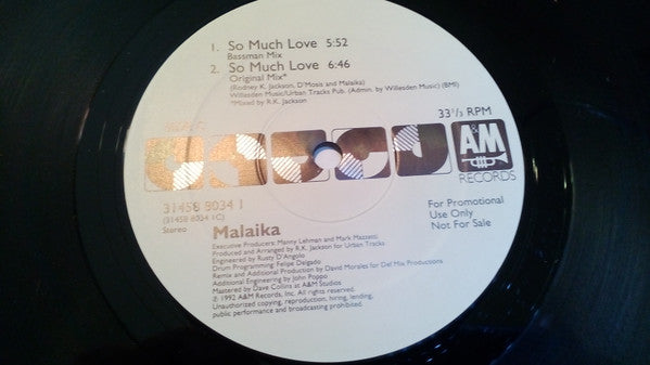 Malaika : So Much Love (2x12", Promo, Gat)