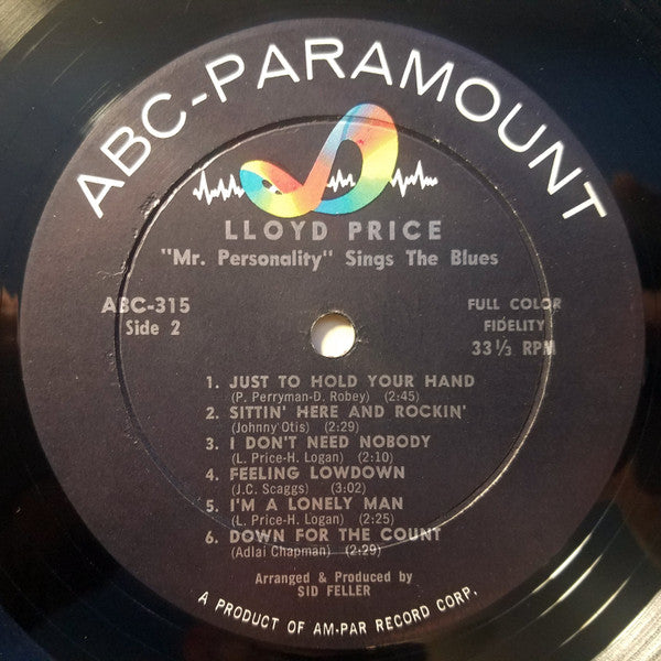 LLoyd Price : "Mr. Personality" Sings The Blues (LP, Album, Mono)