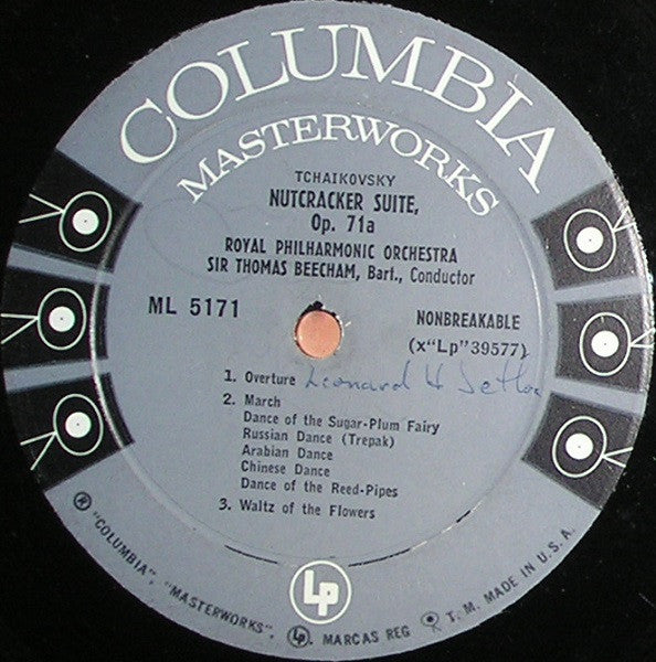 The Royal Philharmonic Orchestra, Sir Thomas Beecham / Pyotr Ilyich Tchaikovsky, Emmanuel Chabrier, Amilcare Ponchielli, Franz von Suppé : Nutcracker Suite, Op. 71a (LP)