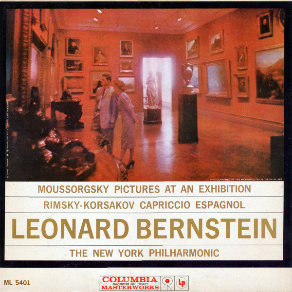 Modest Mussorgsky, Nikolai Rimsky-Korsakov, Leonard Bernstein, New York Philharmonic : Pictures At An Exhibition · Capriccio Espagnol (LP, Mono)