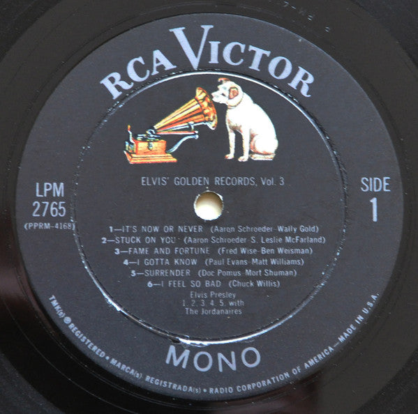 Elvis Presley : Elvis' Golden Records, Volume 3 (LP, Comp, Mono, Ind)