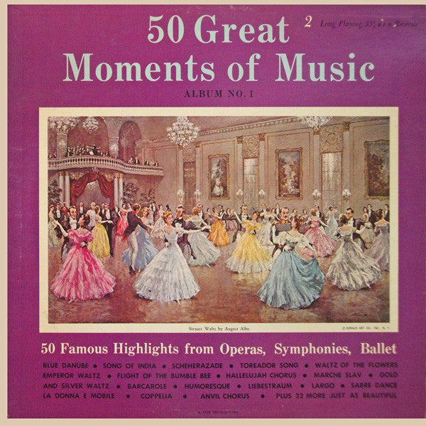 Unknown Artist : 50 Great Moments Of Music (Album No. 1) (2xLP, Comp)