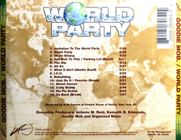 Goodie Mob : World Party (CD, Album, ADT)