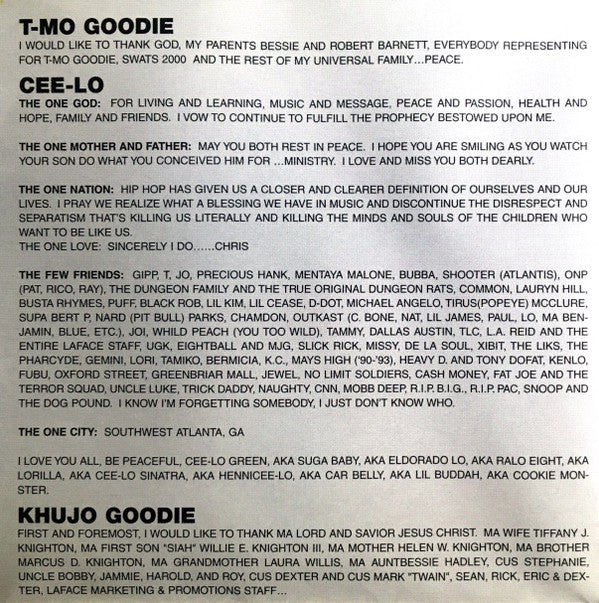 Goodie Mob : World Party (CD, Album, ADT)