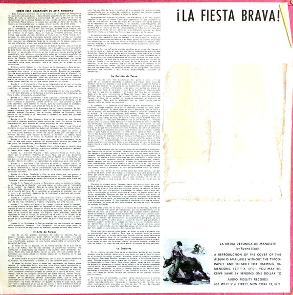 Banda Taurina : ¡The Brave Bulls! (LP, Album, Mono)