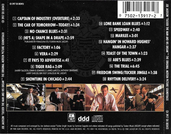 Joe Jackson : Tucker - The Man And His Dream (Original Motion Picture Soundtrack) (CD, Album)