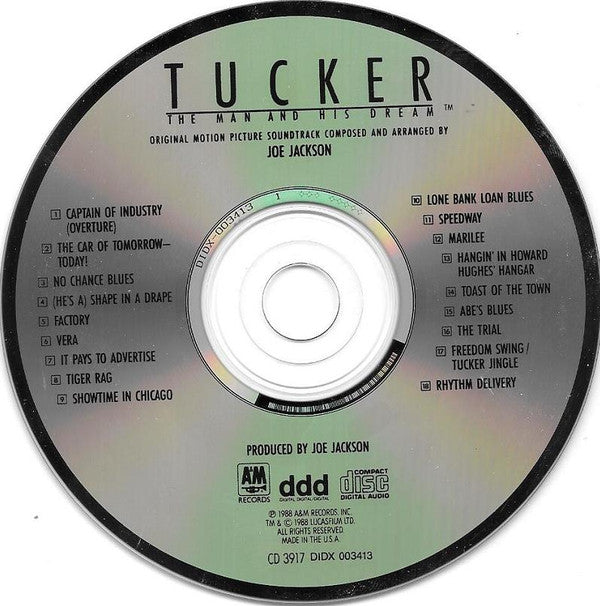 Joe Jackson : Tucker - The Man And His Dream (Original Motion Picture Soundtrack) (CD, Album)