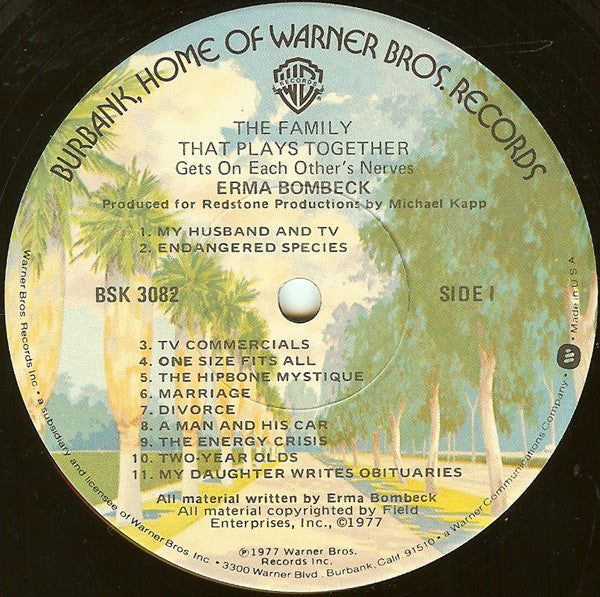 Erma Bombeck : The Family That Plays Together (Gets On Each Other's Nerves) (LP, Album)