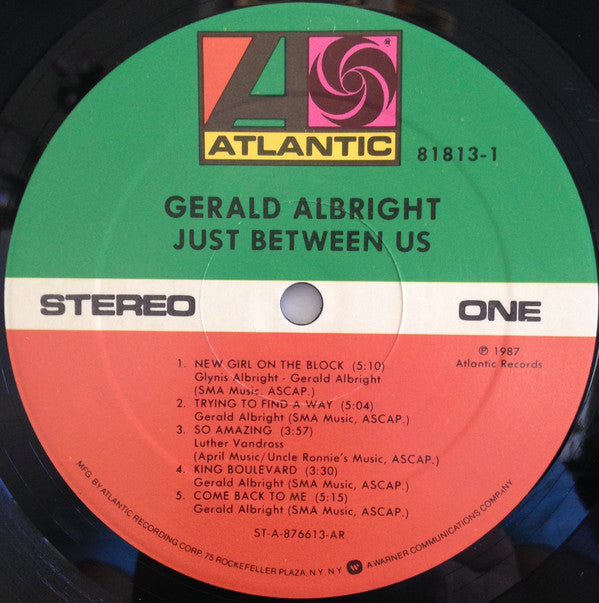 Gerald Albright : Just Between Us (LP, Album, AR )