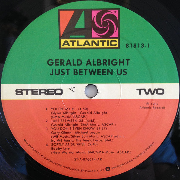 Gerald Albright : Just Between Us (LP, Album, AR )