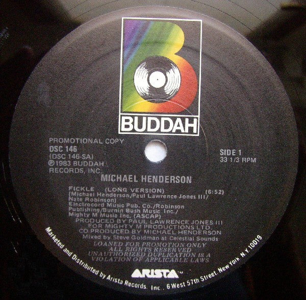 Michael Henderson : Fickle (12", Promo)