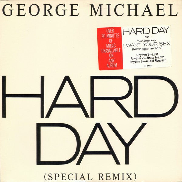 George Michael : Hard Day (Special Remix) (12", EP, Promo)