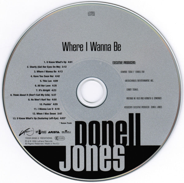 Donell Jones : Where I Wanna Be (CD, Album)