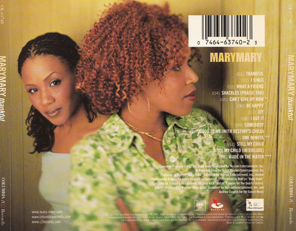 Mary Mary : Thankful (CD, Album)