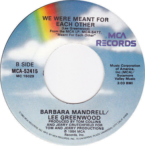 Barbara Mandrell  / Lee Greenwood : To Me (7", Single, Glo)